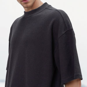 T-shirt Homme de Luxe Personnalisé en Coton Lourd 100% de Haute Qualité, Col Montant, Coupe Oversize et Boxy, Vierge - Product Image 6