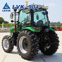 Tracteur agricole 4x4 haute performance 90 CV diesel homologué CE EPA pour les champs de céréales et la plantation de cultures en Europe de l'Est