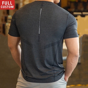 Camiseta deportiva para hombre, camiseta de poliéster Spandex para hombre, ropa para correr, gimnasio, camisetas elásticas deportivas ligeras - Product Image 2