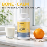 Comprimés de Vitamine D3 K2 et Glycinate de Magnésium OEM ODM Marque Privée Mélange Osseux de Glycinate de Magnésium pour Autres Compléments de Santé