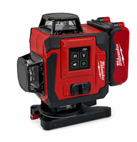360 °   Niveau laser rotatif Milwaukee haute précision à lumière verte pour travaux de décoration et de topographie