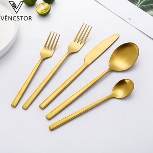 Bán Buôn Nhà Hàng Khách Sạn Vàng Dao Kéo Mạ Bạc Đồ Dùng Bằng Thép Không Gỉ Flatware Set Cho Đám Cưới Với Hộp Quà Tặng