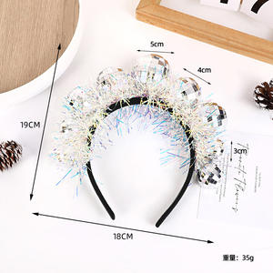 Plastic <strong>Disco</strong> Silver <strong>Ball</strong> Boppers <strong>Headband</strong> 70s Silver <strong>Disco</strong> <strong>Ball</strong> <strong>Disco</strong> <strong>Ball</strong> <strong>Headband</strong> Costume Decoration - Product Image 6