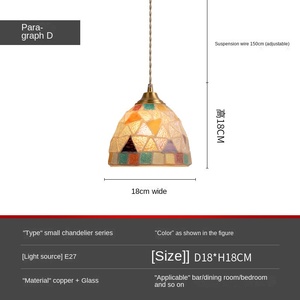 Lustre créatif en verre teinté Tiffany perroquet LED pour salon et salle à manger éclairage petits lustres - Product Image 6