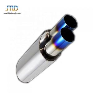 Doppi sbocchi universali 3.<span class=keywords><strong>5</strong></span> "doppi sbocchi blu punta bruciata <span class=keywords><strong>2</strong></span>.<span class=keywords><strong>5</strong></span>" ingresso marmitta di scarico inox con silenziatore - Product Image 5