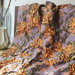 Brokat warna-warni kualitas terbaik jacquard kain Prancis emboss lipit untuk pernikahan wanita