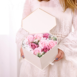 <strong>Heart</strong> Shaped Mother's Day Gift Soap Flowers Valentine Gift Box With Cards - Product Image 5