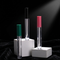 Tube de rouge à lèvres liquide en plastique vide avec logo personnalisé, emballage cosmétique, conteneur carré vide pour gloss, tube de gloss
