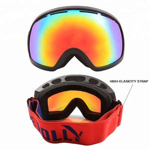 New Anti-uv and uv400 big lens ski goggles newest style snowmobile custom snow ski goggles - Product Image 5