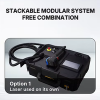 Machine de nettoyage laser à fibre portable 300W à impulsions, empilable, pour éliminer la rouille des métaux et décapage de peinture automobile