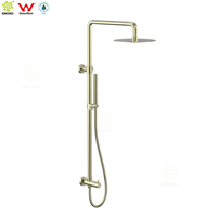 Ensemble de douche combiné Watermark en acier inoxydable 304, salle de bain, inox double, douche sur rail, colonne de douche avec ensemble d'entrée d'eau