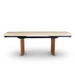 <span class=keywords><strong>Tavolo</strong></span> da Pranzo Allungabile Salvaspazio Minimalista <span class=keywords><strong>con</strong></span> Piano <span class=keywords><strong>in</strong></span> Pietra Sinterizzata e <span class=keywords><strong>Gambe</strong></span> <span class=keywords><strong>in</strong></span> <span class=keywords><strong>Legno</strong></span> - Product Image 3