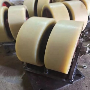 8 Zoll Doppel rad Eisenkern pu Polyurethan drehbares Lenkrad schwere 3 Tonnen - Product Image 5