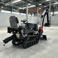 Popular Mini Tractor Autopropulsado de 35HP con Orugas de Goma, Cultivador Rotatorio y Engranes, Diseñado para Uso Agrícola
