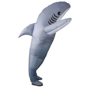 Costume gonflable de costume de requin de représentation de scène d'amusement extérieur de fête de Noël d'halloween - Product Image 4