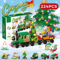 Calendario de Adviento de 5 a 7 años, mini bloques de construcción, modelos de ladrillos, caja misteriosa de cuenta regresiva de Navidad, juguete de construcción, bloques de construcción 1:72 electrónicos