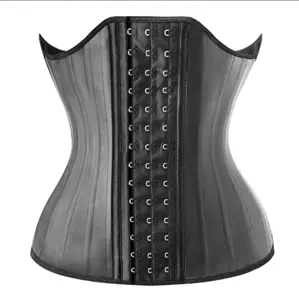 Competitive Waist Shaper Manufacturer 25 Steel Boned Latex Corset with Shiny Surface & U Curve Shaping Design Plus Size Fit for