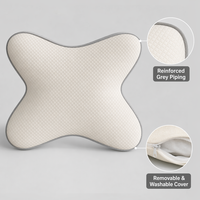 Oreiller cervical ergonomique en mousse à mémoire de forme pour couple, oreiller décoratif en mousse à mémoire de forme pour le cou, oreiller de voyage pour lit et décoration intérieure