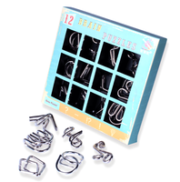 Jouets éducatifs IQ Zhihuil, ensemble de 12 puzzles en fil métallique, jeu de réflexion, jeu de réflexion IQ, jeu de déverrouillage, pour les enfants de 5 ans et plus, unisexe