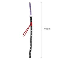 Épée réelle Trafalgar Law Purple Kikokou de 140 cm pour cosplay, accessoire de jouet, lame non affûtée, 1150g, Saya en bois