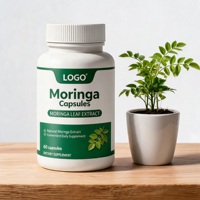 Hoogwaardige pure Moringa bladpoeder kruidenextract capsules natuurlijke plantaardige voedingssupplementen ISO9001 fles/vat