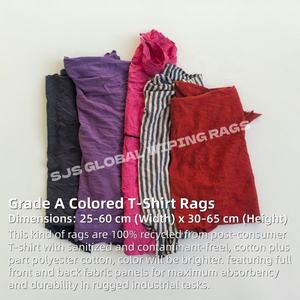 Trapo Industrial Multicolor Absorbente de Microfibra 10 Kilos Grado A 100% Algodón, Trapos de Camiseta de Colores, Trapos de Algodón - Product Image 2