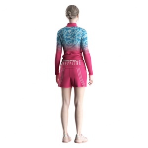Ensemble de lutte léger personnalisé pour femmes, t-shirt respirant à manches longues et short pour la lutte et le fitness - Product Image 6