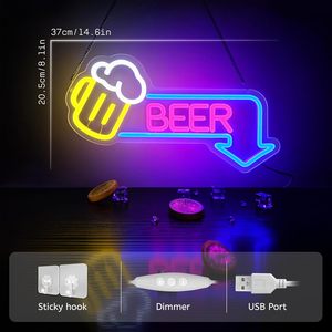 LED beer neon light indoor hanging dimmable wall decoration light bar pub bedroom shop <b>sign</b> ambient light indicator light 5V 12V - Product Image 1