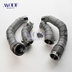 Tuyau d'échappement turbo haute performance avec protection thermique pour BMW F90 M5 S63 4.4T, kit de tuyau d'échappement à barrière thermique avancée - Product Image 2