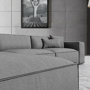 Juego de sofá seccional modular de combinación en forma de L con diseño de tela de sala de estar moderno nórdico ATUNUS - Product Image 6