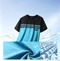 T-shirt pour homme à blocs de couleur, séchage rapide, 100% polyester, respirant, manches courtes, pour le sport en plein air, la course à pied, la remise en forme, l'entraînement, personnalisable