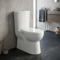 Prix d'usine de bonne qualité Placard à eau en deux pièces Close Couple WC: Toilettes de salle de bain avec système de chasse d'eau double et housse de siège en PP