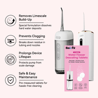 Comprimés nettoyants pour irrigateur buccal, détartrant, OEM, marque privée, boîte personnalisée pour distributeurs de produits de soins personnels