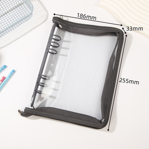 <b>A5</b> Transparent 6-Ring Holographic-Star-Glitter Detachable PVC Zipper <b>Binder</b> Notebook for Kpop Photocard Journal DIY Loose Leaf - Product Image 5