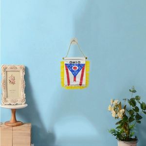 Custom Logo Hanging Ohio Pennant <b>Flag</b> for Car Rearview Mirror and Home Decoration - Product Image 2