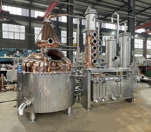 Machine d'extraction d'extracteur de vin spiritueux distillé sous vide de plantes naturelles industrielles 1000L à vendre unité de distillation simple - Product Image 1
