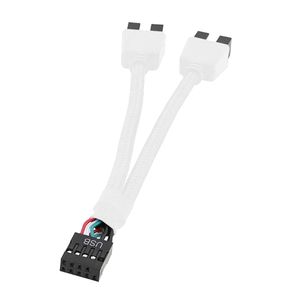 マザーボード9ピン延長ケーブルアダプターUSBヘッダースプリッターメス1 ~ 2オスデスクトップ9ピンUSB2.0 HUBコネクタ15CM - Product Image 5