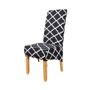 Housse de chaise universelle en polyester/coton imprimé moderne, lavable, élastique, demi-paquet, pour tabouret de salle à manger, chaises de maison - Product Image 1