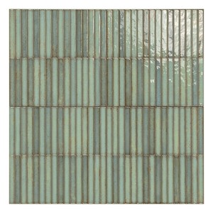 Piastrella Koto Emerald 35x35mm Pre-Tagliata Lucida con Bordi Irregolari - Product Image 2