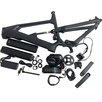 Cadre en Fiber de carbone EMTB Enduro adapté au moteur Bafang Torque Mid Drive M510 M560 M600 Dengfu E10 Ebike Suspension complète AM Frame