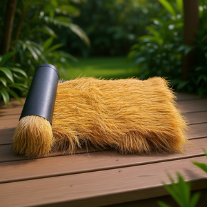 ม้วนหลังคามุงจาก 1.6 x 19.7 ฟุต ทำจากเส้นใยพืช ทนทาน ตกแต่งพื้นระเบียงกลางแจ้ง สไตล์เรียบง่าย - Product Image 2