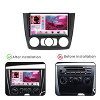 Radio GPS Android de 9'' para Auto, Compatible con 4G, Carplay 360, WiFi y Bluetooth Integrados, para BMW Serie 1 E81 E82 E87 E88 2004-2011 Manual