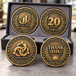 Pièces commémoratives personnalisées pour anniversaires d'entreprise et reconnaissance d'équipe, pour cadeaux d'affaires en gros, OEM ODM - Product Image 1