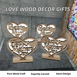 Décorations de Noël pour la maison, artisanat en bois découpé au laser, forme personnalisée, cadeaux pour la fête des pères et des mères, boîtes en bois, décoration de table - Product Image 2