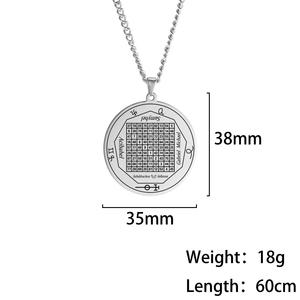 Acero inoxidable 7 Arcángeles Sigil Charm Collares para hombres Arcángeles Sigil Collares Pentáculo Amuleto mágico Protección Talismán - Product Image 4