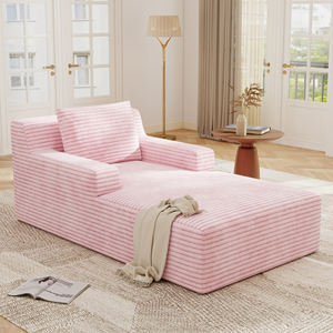 Sofá Cama Individual Extra Grande Reclinable de Terciopelo, Envasado al Vacío, Sin Ensamblaje, para Dormitorio, Sala de Estar y Uso en Exteriores - Product Image 1