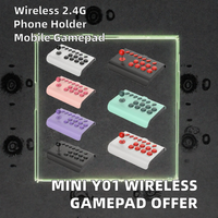 Offre Spéciale : Manette de Jeu Mobile Sans Fil Y01 Portable avec Support Téléphone, Macro et Contrôle Omnidirectionnel 2.4G