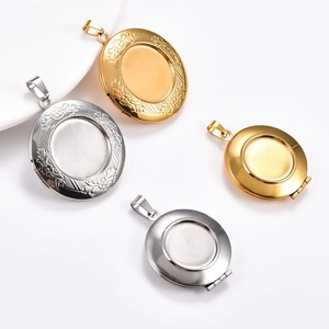 Pendentif Médaillon Rond Ouvrable en Acier Inoxydable pour Photos, Breloque Cadre Photo, Collier Chaîne pour Femmes et Hommes, Accessoires de Bijoux en Métal - Product Image 5