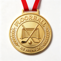 Médaille personnalisée en alliage de zinc pour le hockey sur air Costco, médailles de récompense personnalisées pour les tournois et événements sportifs d'équipe