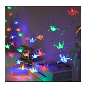 Borboleta LED ao ar livre mil papel guindaste luzes solares Natal feriado jardim luzes decorativas